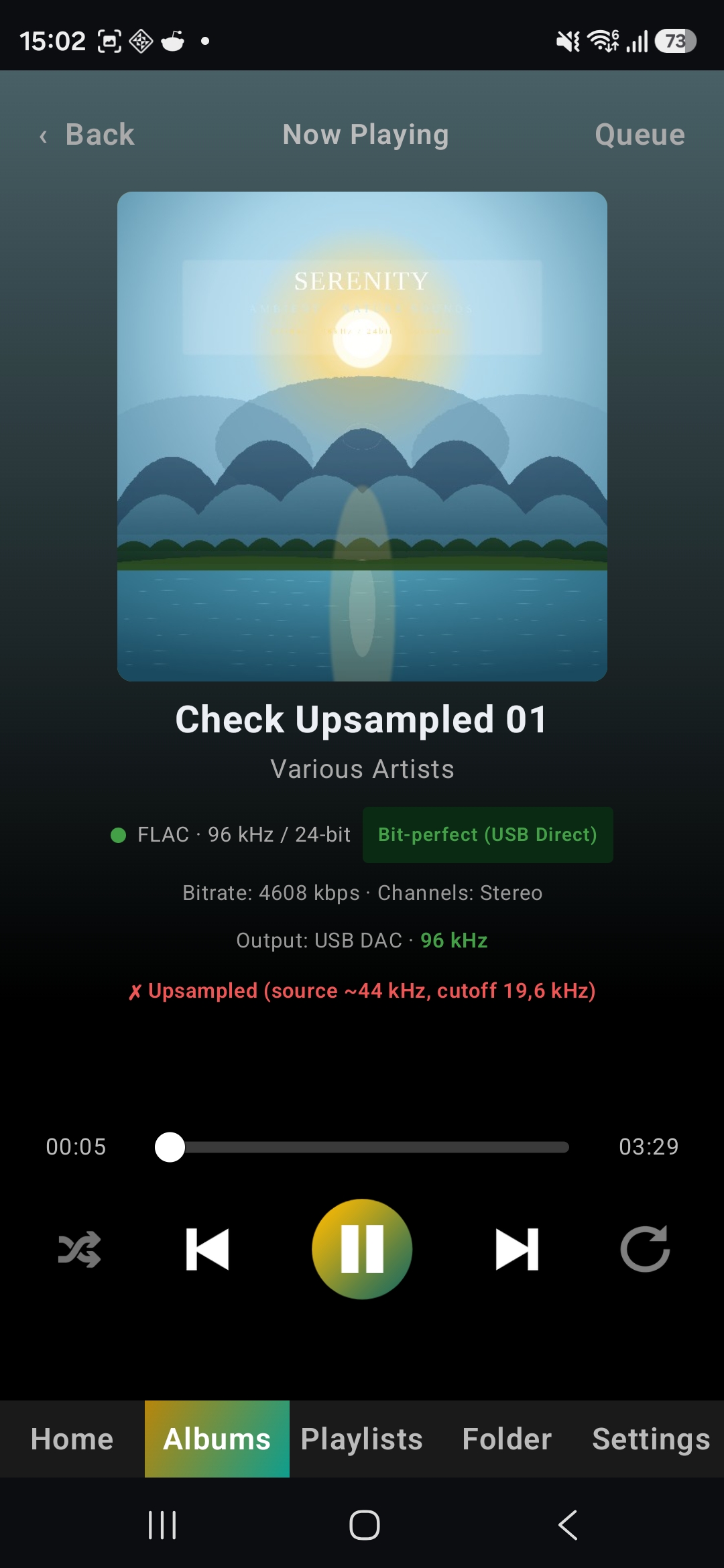 Odiphile music library — albums and tracks browser
